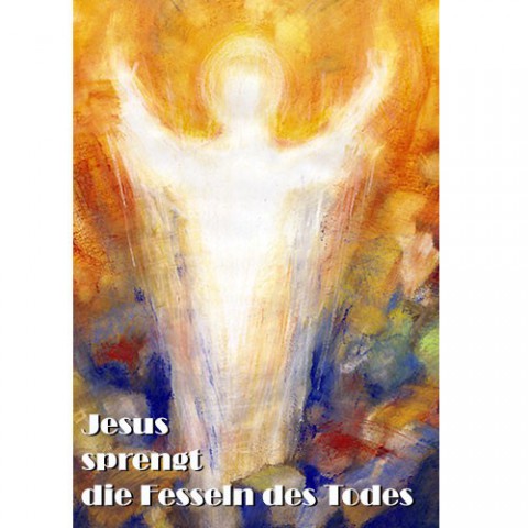 Junker Verlag GmbH Religi&ouml;se Gru&szlig;karten Ostern, Osterkarten: JESUS SPRENGT DIE FESSELN DES TODES; Faltkarte Format geschlossen DIN A6