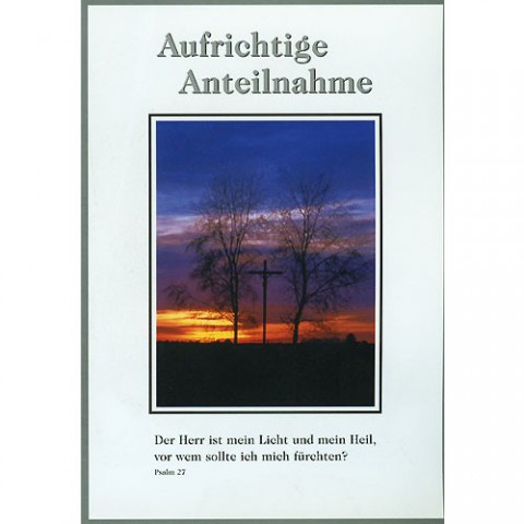 Junker Verlag GmbH Trauerkarte A6 mit Text Aufrichtige Anteilnahme