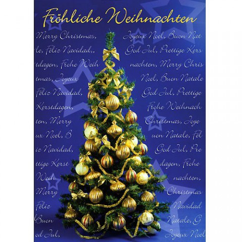 Extra-gro&szlig;e Gru&szlig;karte im beeindruckenden DIN-A4-Format: Weinachtsbaum