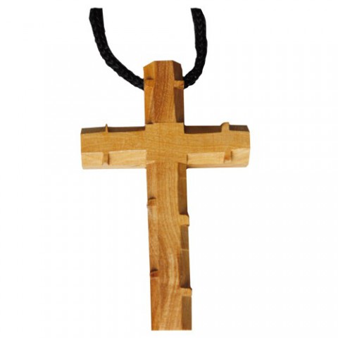 Junker Verlag GmbH Olivenholzkreuz 7cm, Kreuz aus Olivenholz - Kreuzanh&auml;nger mit Dornen