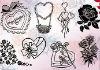 Stempel Herzen & Rosen
